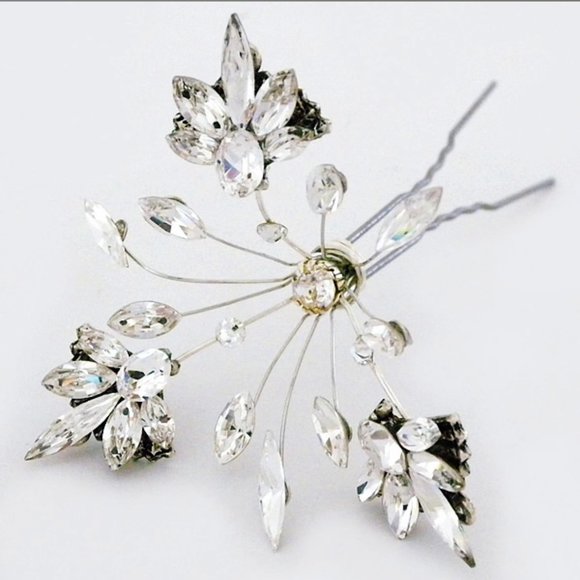 Erin Cole Design Hair Accessory, Starburst Spray Crystal Hair Pin NWT